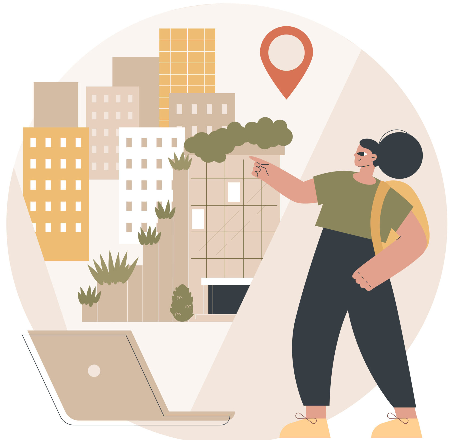 interactive design visualization abstract concept vector illustration.